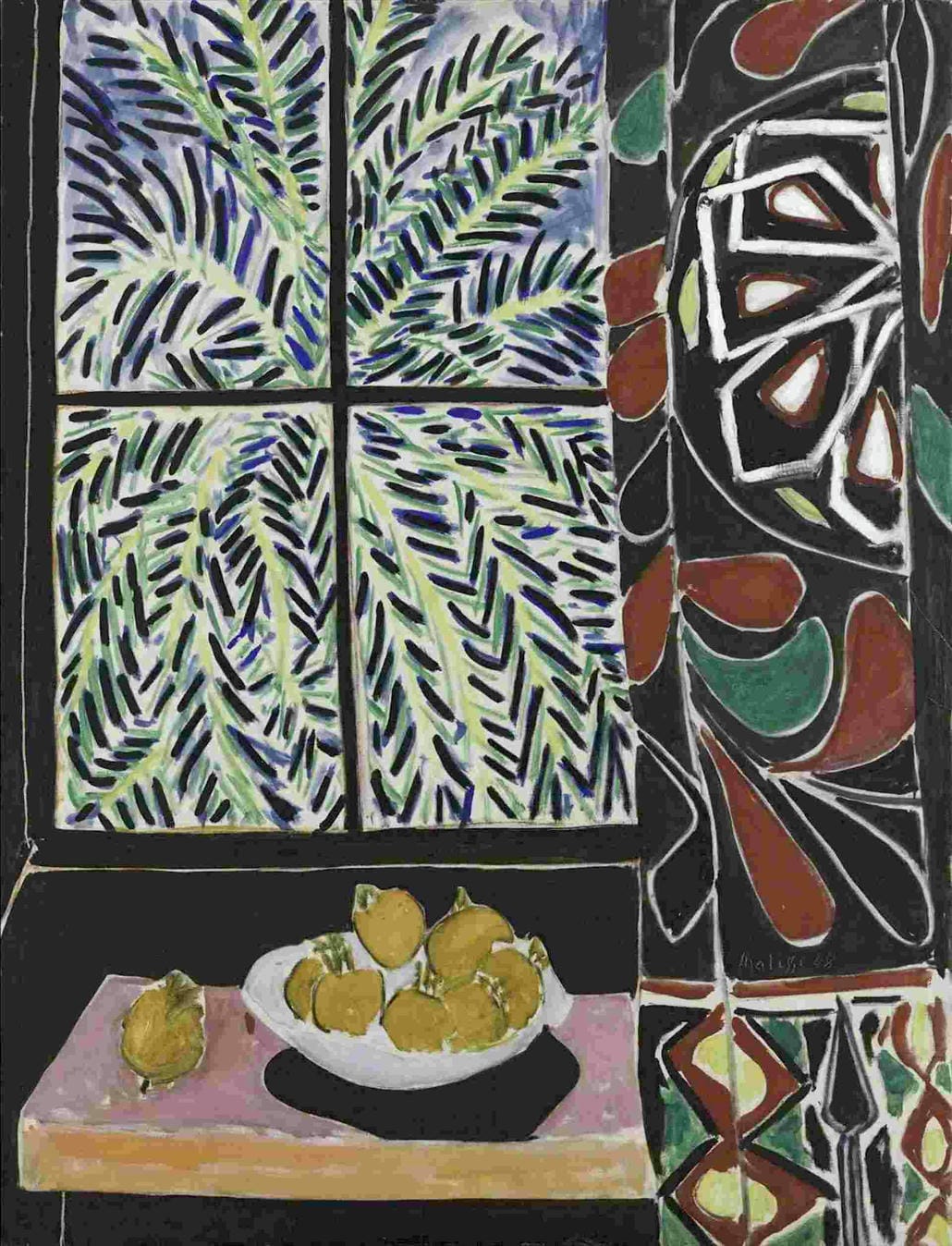 Henri Matisse, Nội thất với rèm Ai Cập, 1948