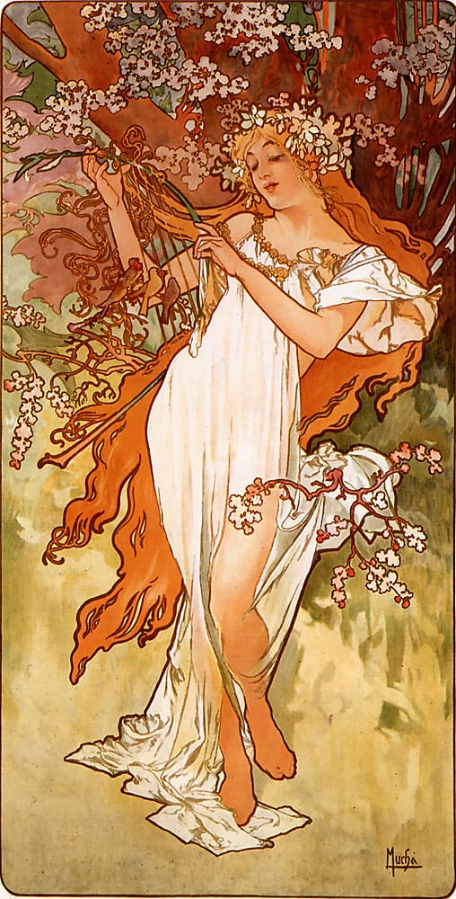 Mùa xuân (1896) - Alphonse Mucha