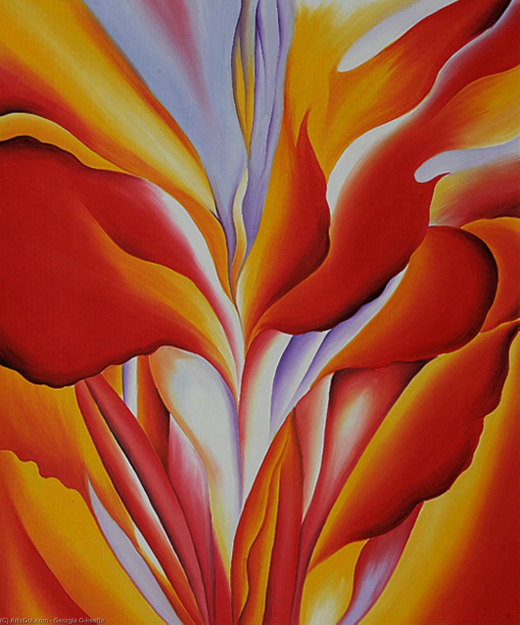 Red Canna Bloom - Georgia O'Keeffe 1924. Những bông hoa quyến rũ của O'Keeffe. Cuộc đời bà trong những bức tranh từ tác phẩm đầu tiên đến tác phẩm cuối cùng