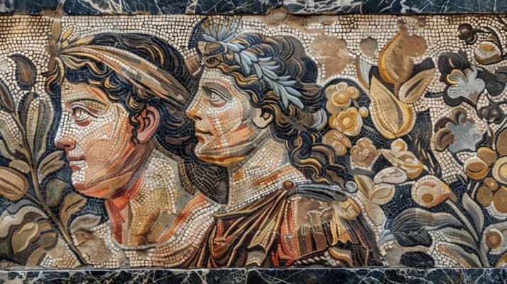 Bức tranh tường tại biệt thự cổ Pompeii thường thể hiện hoa như một biểu tượng của vẻ đẹp